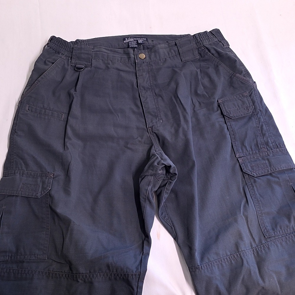 5.11 Tactical Cargo Pants Mens 38x34 Blue Ripstop Workwear Utility Workwear